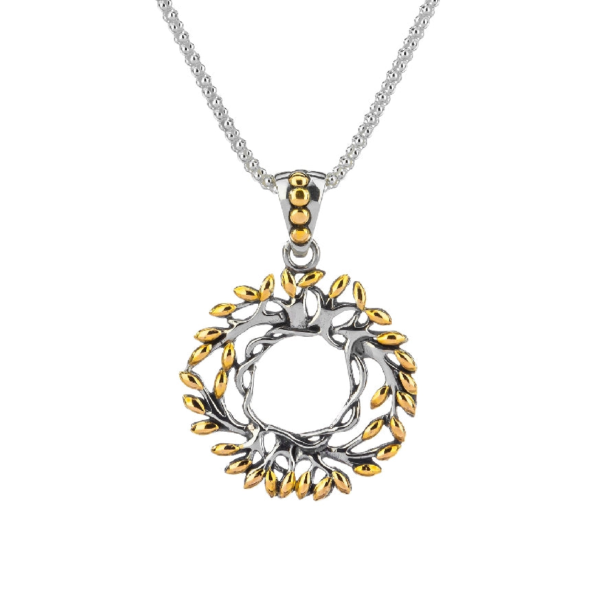 SS & 18KY Keith Jack Celtic Tree of Life Necklace
Sterling Silver & 18K Yellow Gold Keith Jack Tree of Life Necklace
Pendant Size Small
Chain Length 18'