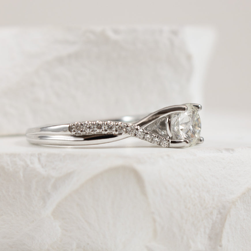 14KW Gabriel & Co. Twisted Engagement Ring
