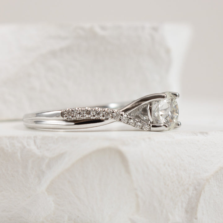 14KW Gabriel & Co. Twisted Engagement Ring