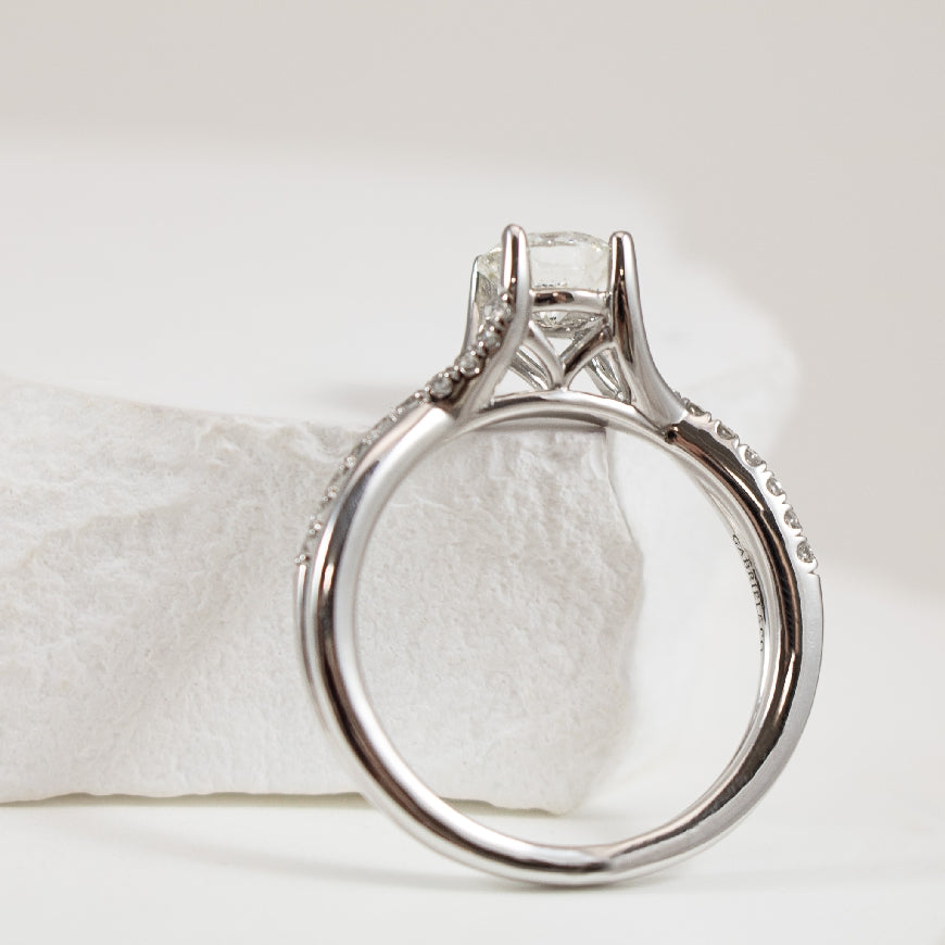 14KW Gabriel & Co. Twisted Engagement Ring