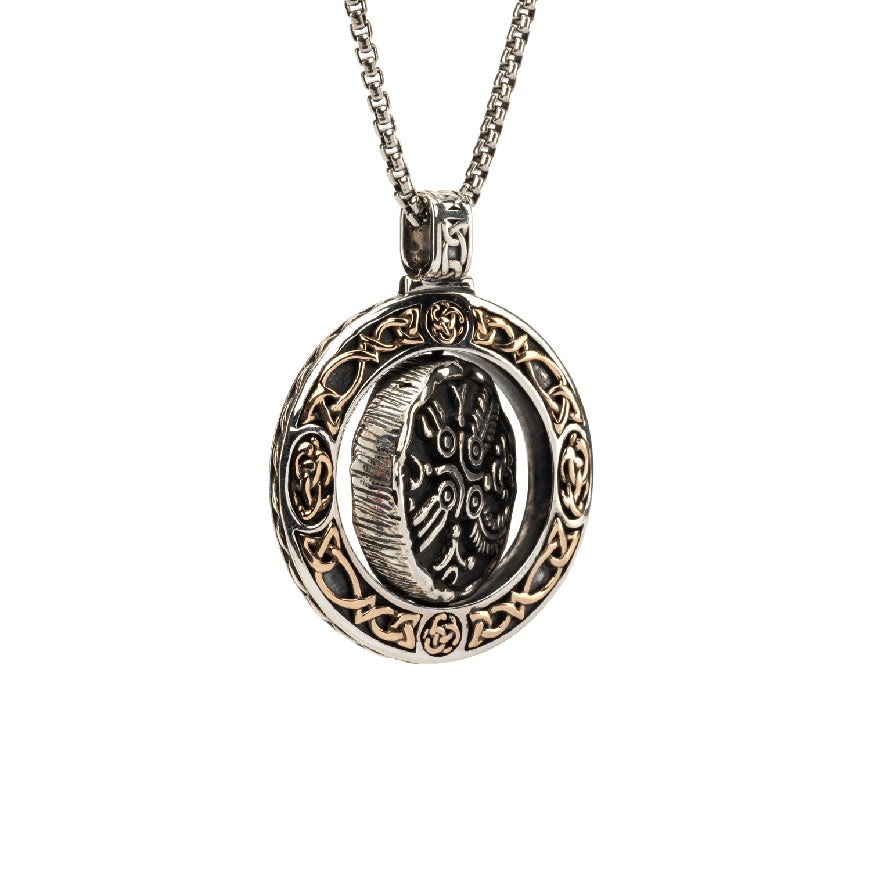 SS & Bronze Oxidized Reversible Spinner Necklace
Sterling Silver & Bronze Keith Jack Oxidized Reversible Spinner 'Four Virtues' Necklace
Chain Length 20'
