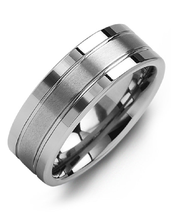 Madani Tungsten 8mm Band
Madani Tungsten Alternative Band
Brushed with Polished Edge Finish
Width 8mm
Finger Size 10