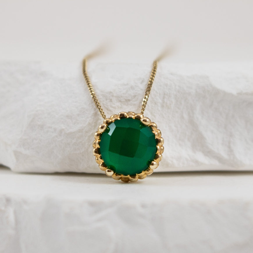 10KY Green Onyx Necklace
10K Yellow Gold Green Onyx Necklace
Chain Length