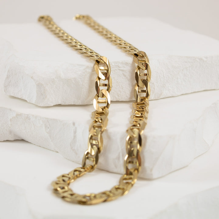 10KY 29.56GR Marine Link Chain              
10K Yellow Gold Marine Link Chain 
29.56 Grams
Chain Length 22'