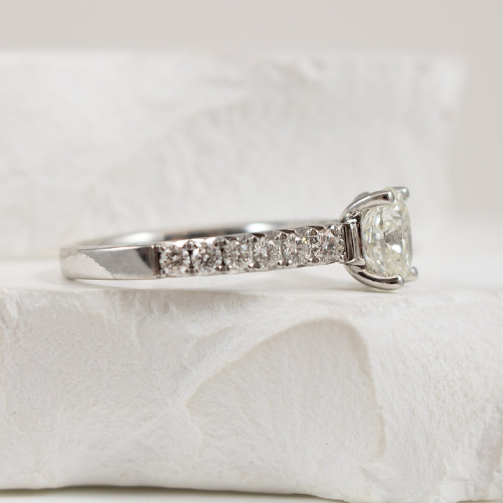 14KW Forevermark Natural Diamond Accented Engagement Ring