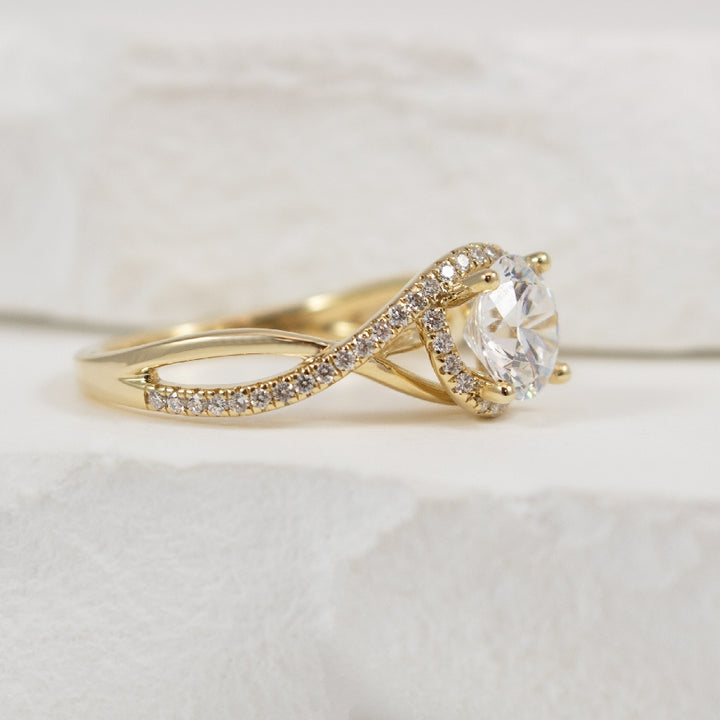 14KY Gabriel & Co. Diamond Accented Ring