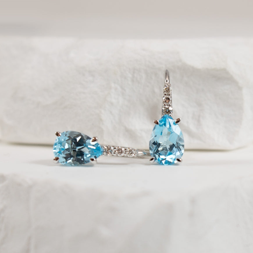 10KW Swiss Blue Topaz & Diamond Earrings
10K White Gold Swiss Blue Topaz & Diamond Earrings
0.07 Total Natural Diamond Weight
Earring Closure Leverback