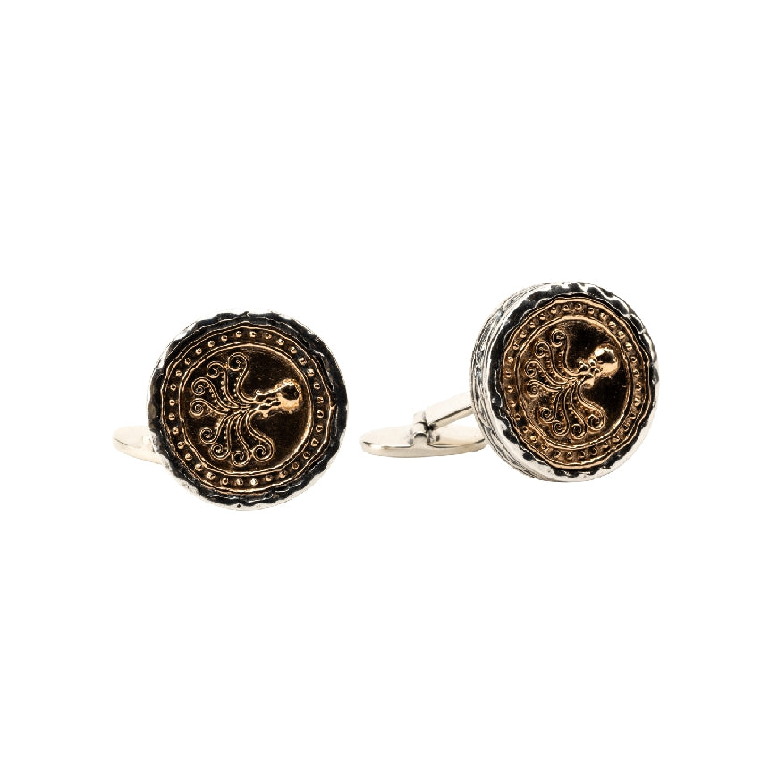 SS & Bronze Keith Jack Oxidized 'Kraken' Cufflinks
Sterling Silver & Bronze Keith Jack Oxidized 'Kraken' Cufflinks