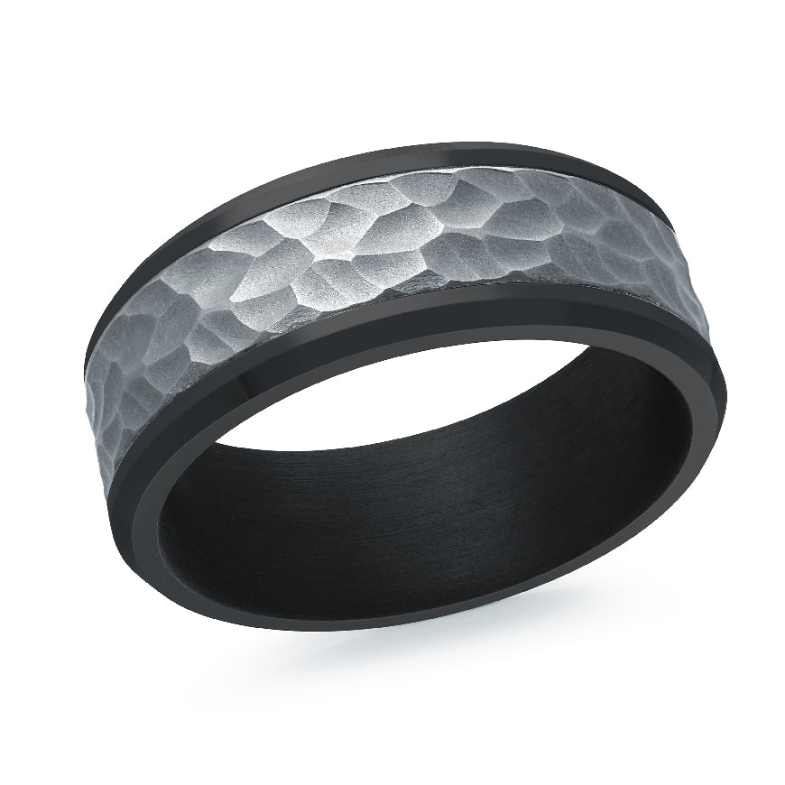 Malo Tantalum & Titanium Alternative 8mm Band
Malo Tantalum & Titanium Alternative Band
Hammered Center with Polished Edge Finish
Width 8mm
Finger Size 10