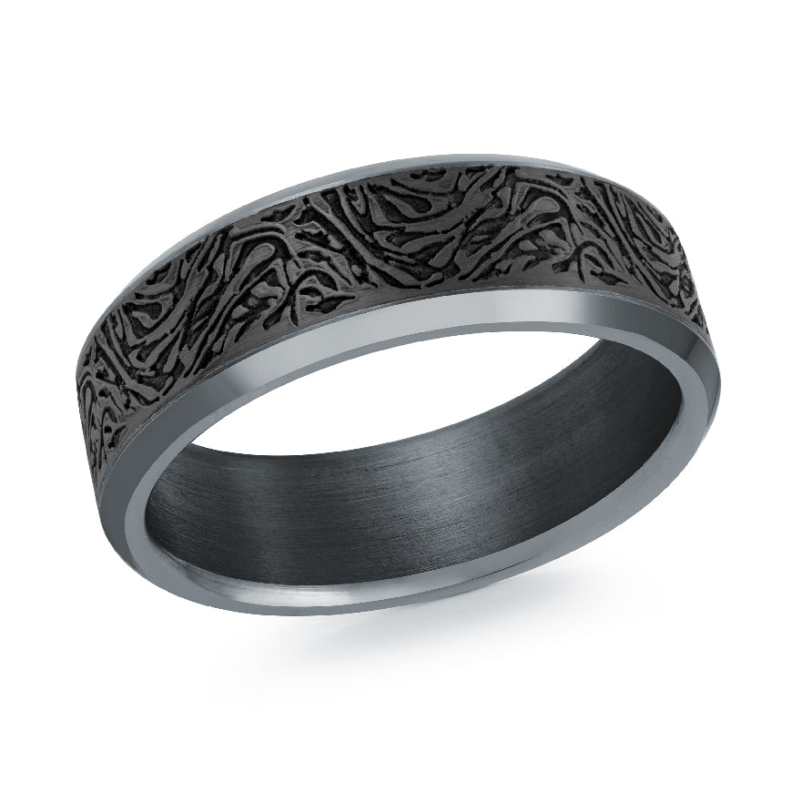 Malo Tantalum&Carbon Fiber Alternative 7mm Band
Malo Tantalum & Carbon Fiber Alternative Band
Engraved Center with Polished Edge Finish
Width 7mm
Finger Size 10