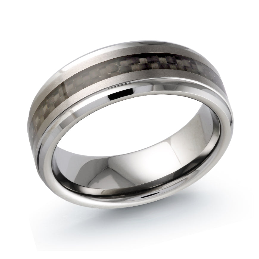 Malo Geometric Inlay Tungsten Alternative 8mm Band
Malo Tungsten Alternative Band
Polished Finish
Width 8mm
Finger Size 10