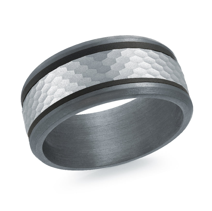 Mardini Hammered Mixed Metal 9.5mm Wide Band
Mardini 14K White Gold, Tantalum & Carbon Fiber Alternative Band
Satin & Hammered Finish
Width 9.5mm
Finger Size 10