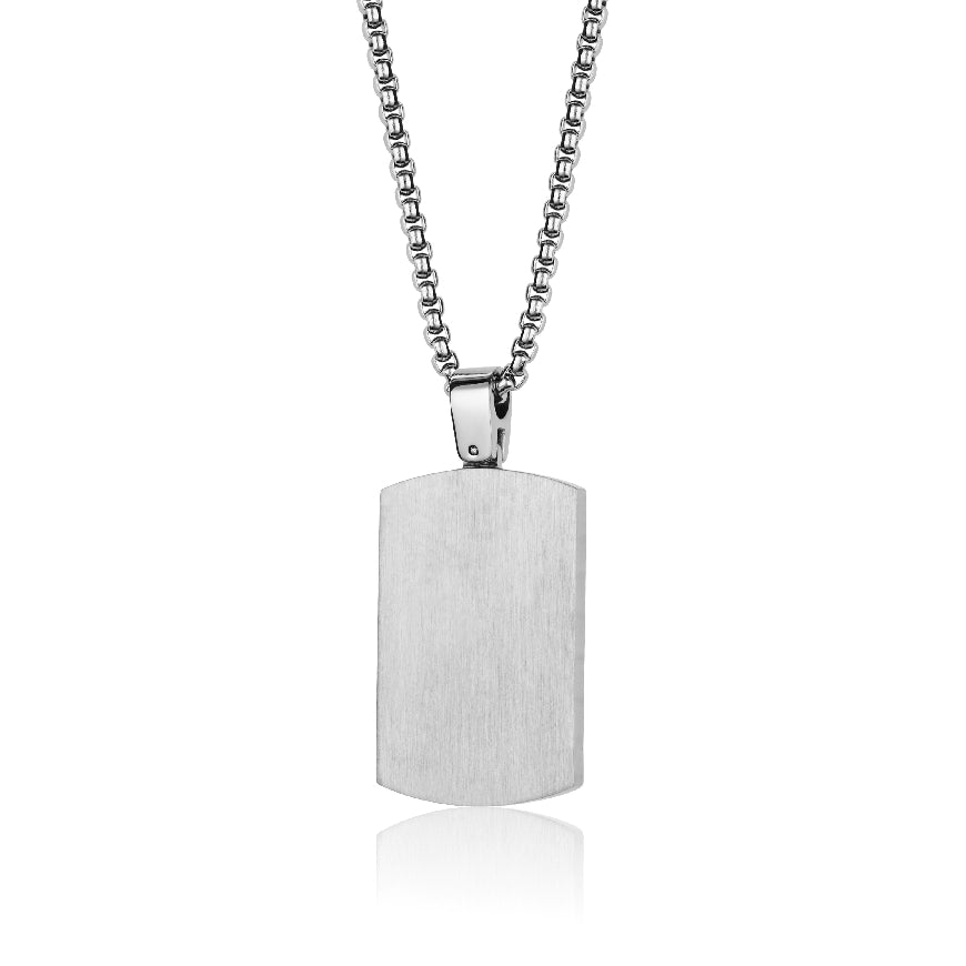 Italgem Stainless S. Reversible Dog Tag Necklace
Italgem Stainless Steel Reversible Dog Tag Necklace
Chain Length 22'