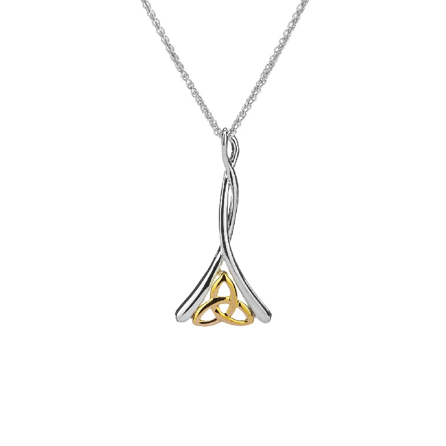 SS & 10KY Keith Jack Celtic Trinity Necklace
Sterling Silver & 10k Yellow Gold Keith Jack Celtic Trinity Necklace
Chain Length 18'