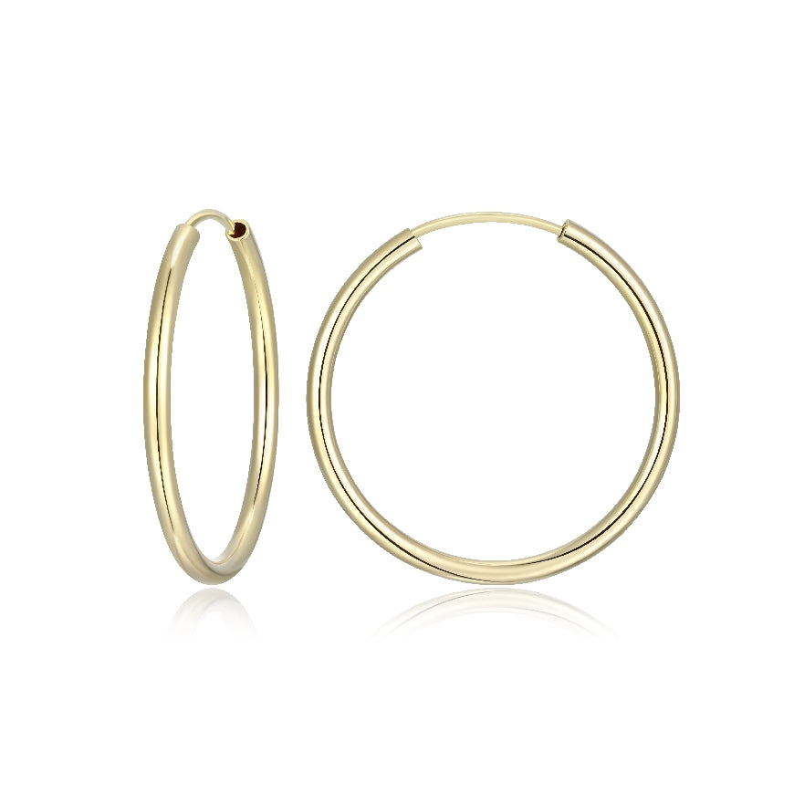 REIGN COLLECTION ENDLESS HOOP EARRINGS
STERLING SILVER & 23K GOLD PLATE
50X2MM HOOPS