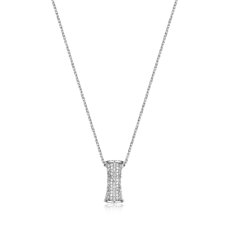 ELLE Collection 'Bamboo' Cubic Zirconia Necklace
ELLE Collection 'Bamboo' Sterling Silver & Cubic Zirconia Necklace with Rhodium Plating
Chain Length 17+ 3'