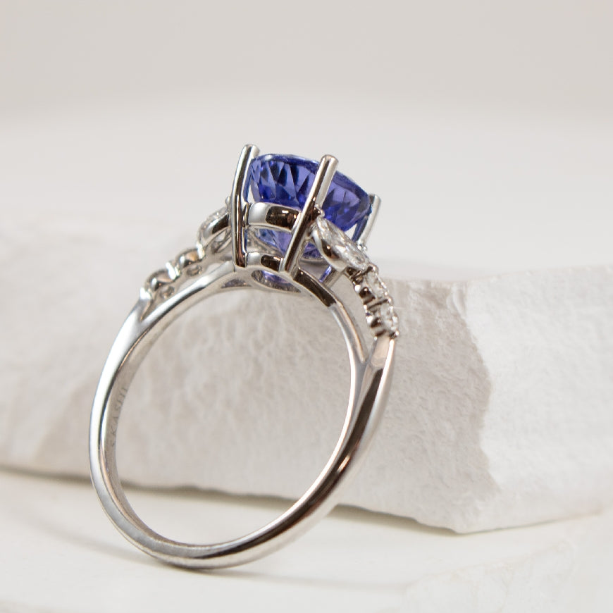 14KW S.Kashi 2.45CT Tanzanite & Diamond Ring
