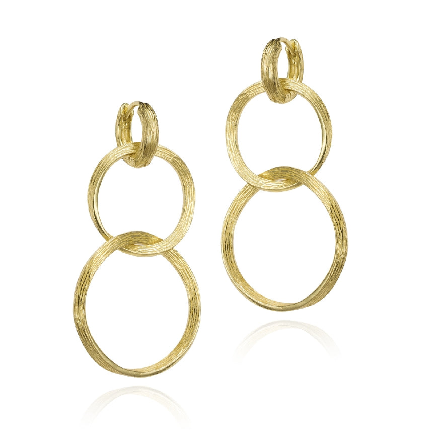 SS/18KY Jorge Revilla 'Florence' Hoop Earrings
Sterling Silver with 18K Yellow Gold Plating Jorge Revilla Hoop Earrings
'Florence Collection'
Earring Closure Huggie Hoop