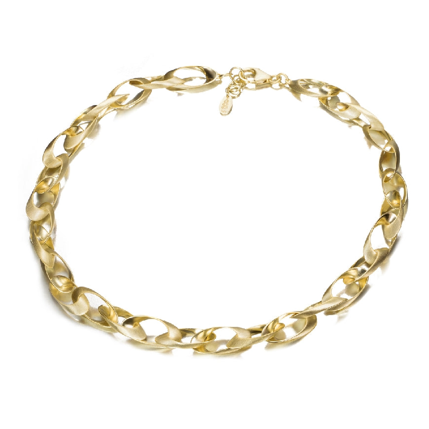 SS/18KY Jorge Revilla Eternity 'Nova' Necklace
Sterling Silver with 18K Yellow Gold Plating Jorge Revilla Necklace
'Nova Collection'
Necklace Length 18'