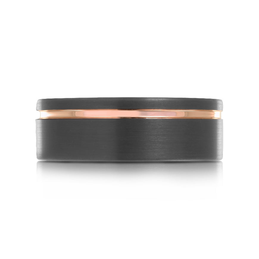 Malo Tungsten & Rose Plating Alternative 8mm Band
Malo Rose & Black Gold IP Plated Tungsten Alternative Band
Scratched Finish
Width 8mm
Finger Size 10