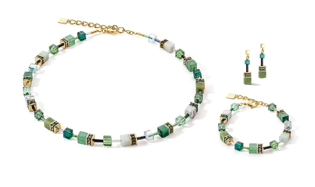 Coeur De Lion Geo Cube Green & Gold Earrings
Earring Closure Post with Butterfly Back