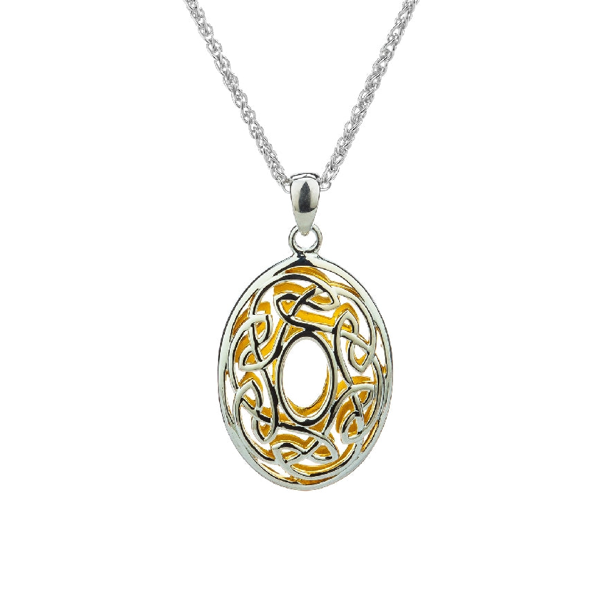 SS & 22KY Gilding Window to the Soul Oval Necklace
Sterling Silver & 22K Yellow Gold Keith Jack Gilding Window to the Soul Oval Necklace
Chain Length 18'