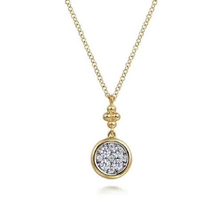 14KY/W Gabriel & Co. Bujukan Cluster Necklace

14K Yellow & White Gold Bujukan Cluster Diamond Drop Necklace

0.25 Total Diamond Weight SI1-2 Clarity, GH Colour  

S2264986

17.5' Adjustable Chain Length 
