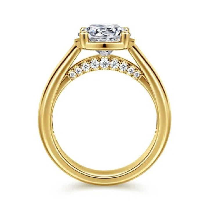 14KY Gabriel & Co. Bold Diamond Engagement Ring