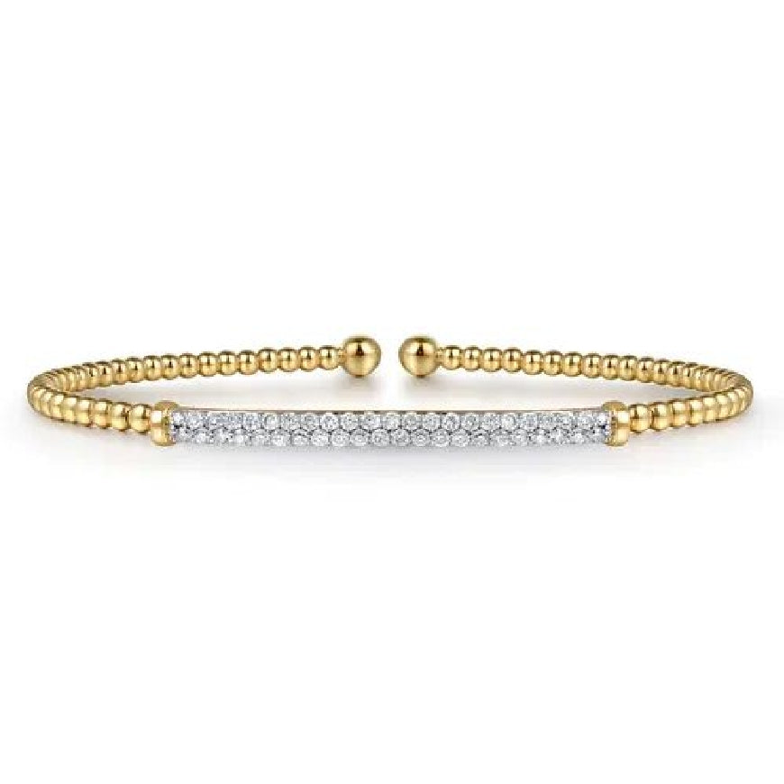 14KY Gabriel & Co. Bujukan Split Diamond Bar Bangle

14K Yellow Gold Bujukan Split Diamond Bar Bangle 

0.38 Carats Total Diamond Weight of SI1-2 Clarity, GH Colour 

Size 6.25

S2264979

