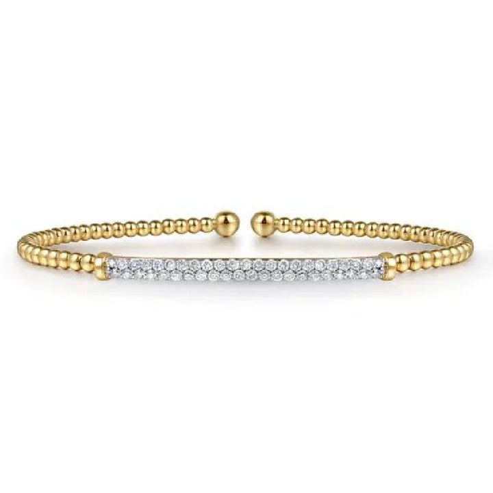 14KY Gabriel & Co. Bujukan Split Diamond Bar Bangle

14K Yellow Gold Bujukan Split Diamond Bar Bangle 

0.38 Carats Total Diamond Weight of SI1-2 Clarity, GH Colour 

Size 6.25

S2264979

