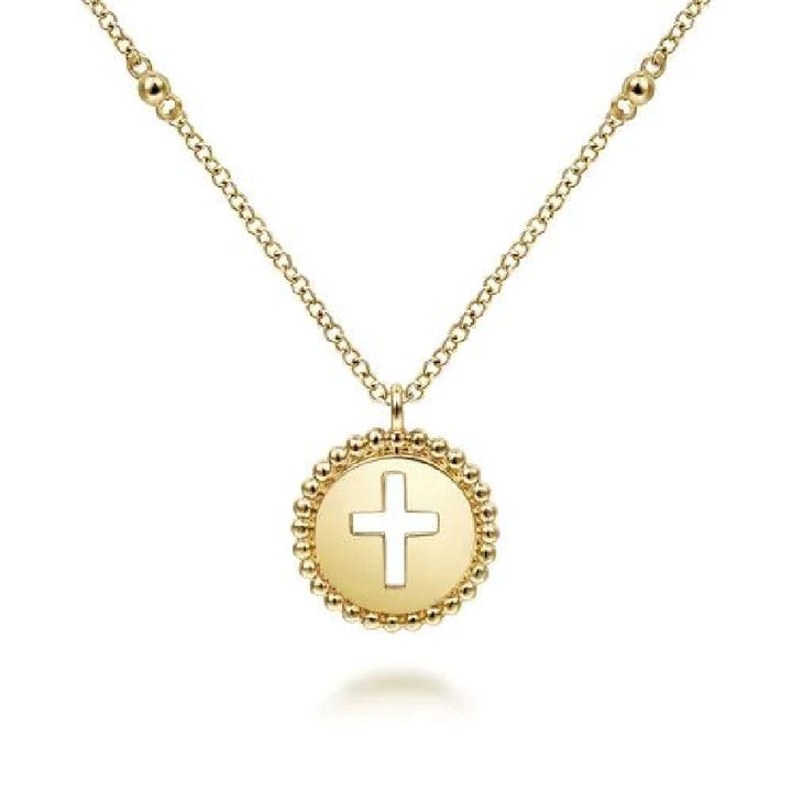 14KY Gabriel & Co. Bujukan Cross Necklace 

14K Yellow Gold Bujukan Cross Medallion Necklace

S2264993

17.5' Chain Lenght 
