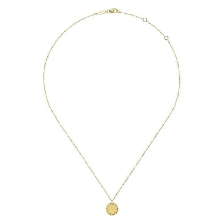 14KY Gabriel & Co. Bujukan Medallion Necklace