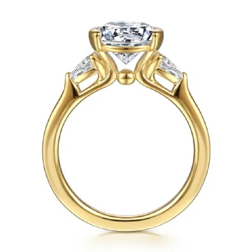 14KY Gabriel & Co. Diamond Engagement Ring