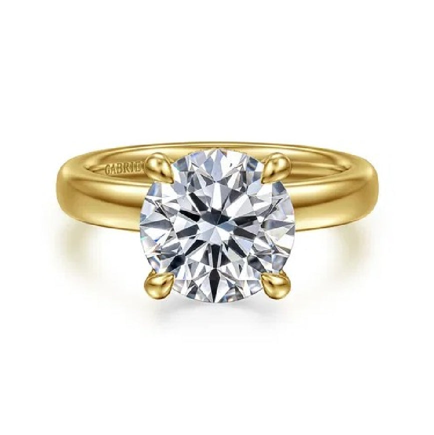 14KY Gabriel & Co. Diamond Engagement Ring           

14 Karat Yellow Gold Gabriel & Co. Lab Grown & Natural Hidden Halo Diamond Engagement Ring 

Center - 3.02 Carat Round Brilliant Cut Lab Grown Diamond of VVS2 Clarity, E Colour, Excellent/ Ex
