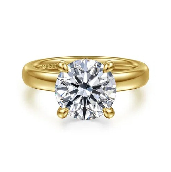 14KY Gabriel & Co. Diamond Engagement Ring           

14 Karat Yellow Gold Gabriel & Co. Lab Grown & Natural Hidden Halo Diamond Engagement Ring 

Center - 3.02 Carat Round Brilliant Cut Lab Grown Diamond of VVS2 Clarity, E Colour, Excellent/ Ex