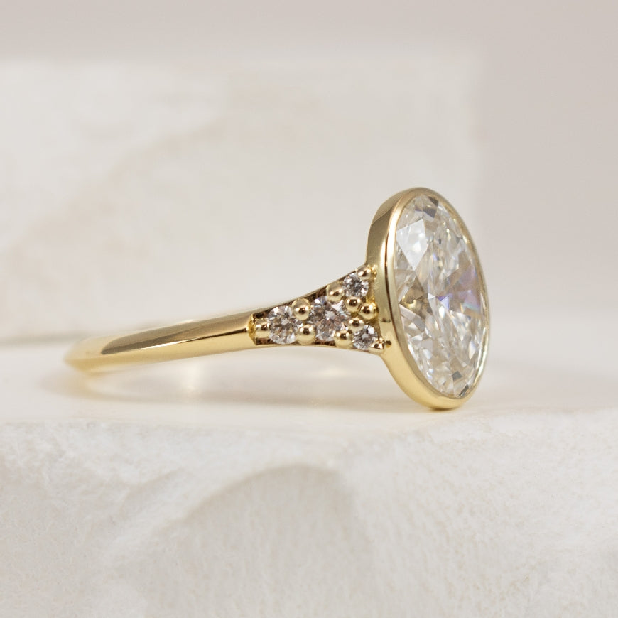 14KY Gabriel & Co. Bezel Set Engagement Ring
