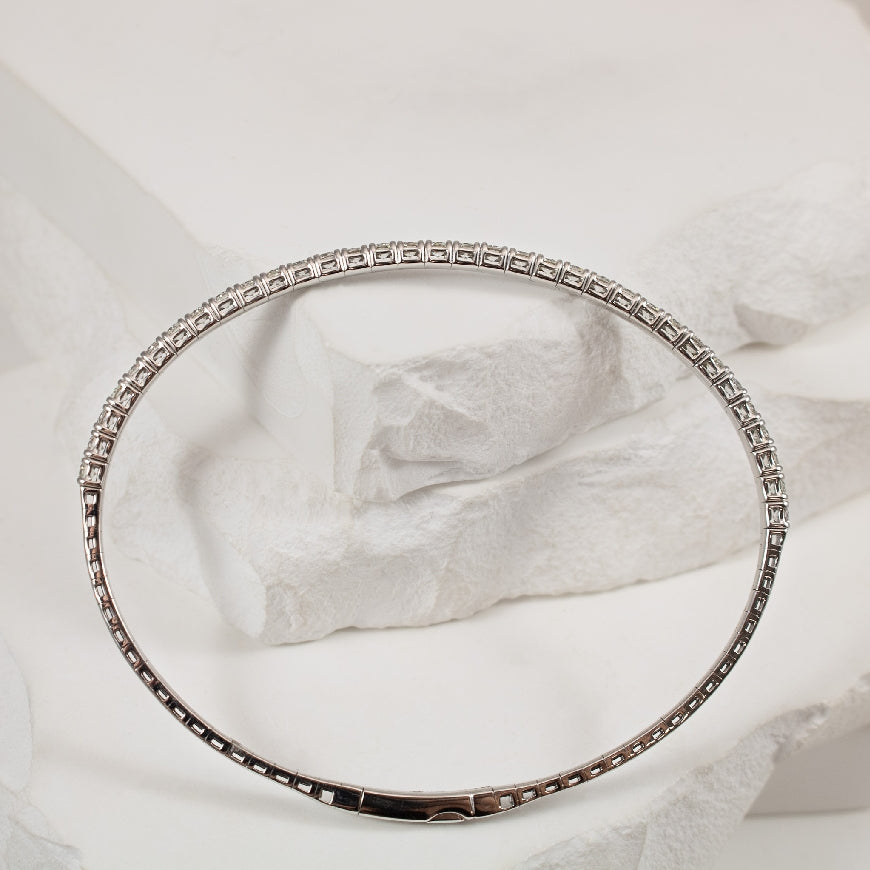 14KW 1.97CT Diamond Flex Bangle