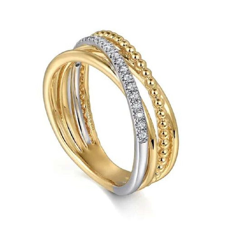 14KY Gabriel & Co. Bujukan Diamond Ring