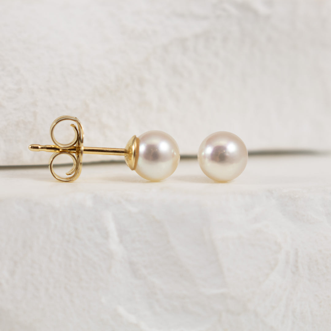 14KY Akoya Pearl Stud Earrings