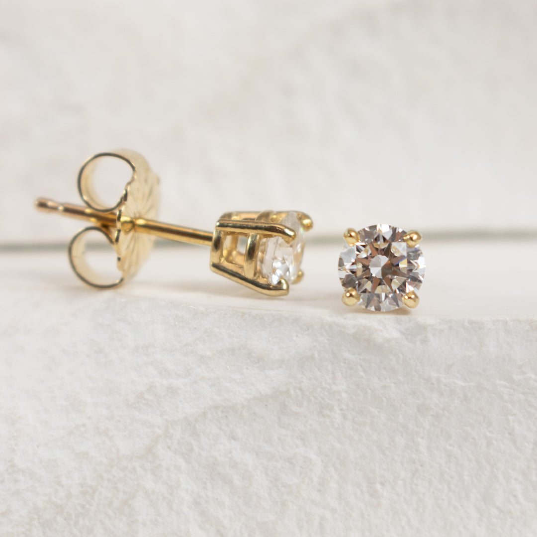 14KY 0.50TW Diamond Solitaire Earrings