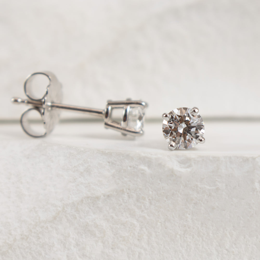 14KW 0.50TW Diamond Solitaire Earrings
