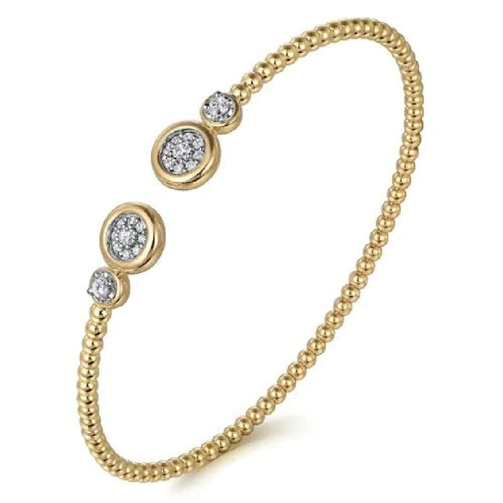 14KYW Gabriel & Co. Bujukan Diamond Bangle