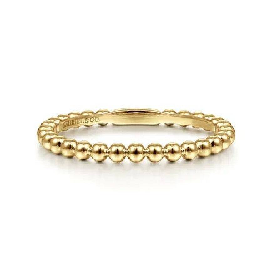 14KY Gabriel & Co. Bujukan Beaded Stackable Ring 

14K Yellow Gold Bujukan Beaded Stackable Ring 

S2264996

Finger Size 6.5 
