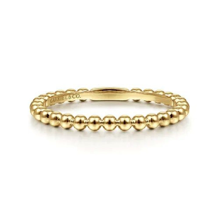 14KY Gabriel & Co. Bujukan Beaded Stackable Ring 

14K Yellow Gold Bujukan Beaded Stackable Ring 

S2264996

Finger Size 6.5 
