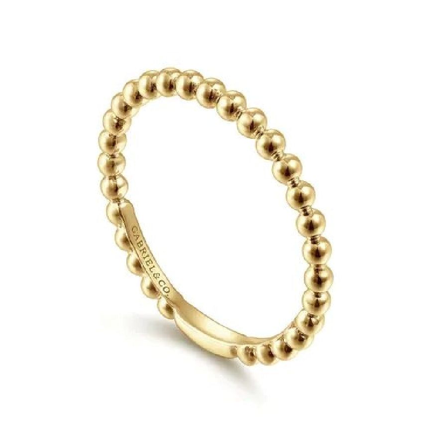 14KY Gabriel & Co. Bujukan Beaded Stackable Ring