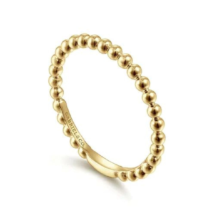 14KY Gabriel & Co. Bujukan Beaded Stackable Ring