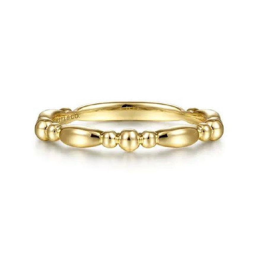 14KY Gabriel & Co. Bujukan Beaded Stackable Ring 

14K Yellow Gold Bujukan Beaded & Bar Alternating Stackable Ring  

S2264997

Finger Size 6.5 
