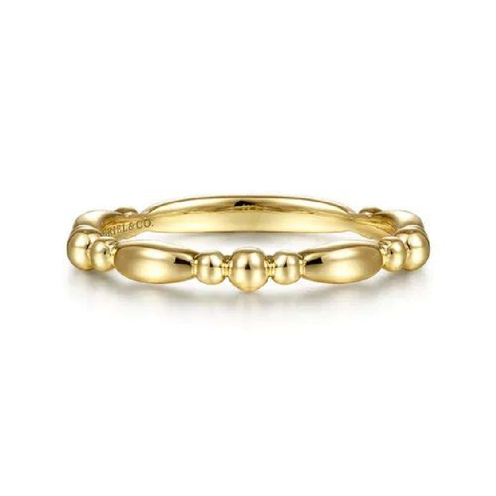 14KY Gabriel & Co. Bujukan Beaded Stackable Ring 

14K Yellow Gold Bujukan Beaded & Bar Alternating Stackable Ring  

S2264997

Finger Size 6.5 
