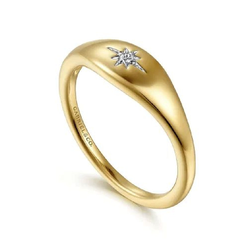 14KY Gabriel & Co. Starburst Diamond Ring