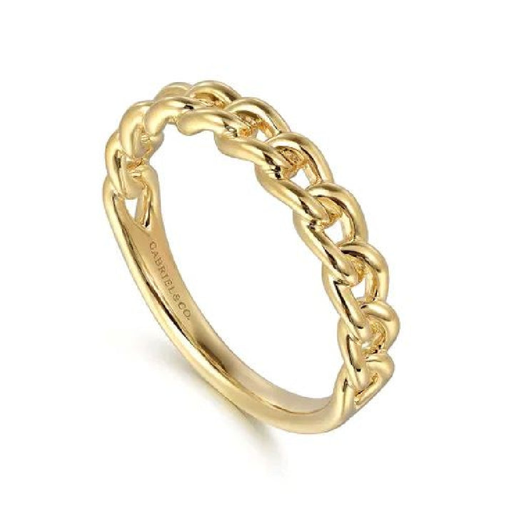 14KY Gabriel & Co. Cuban Link Stackable Ring